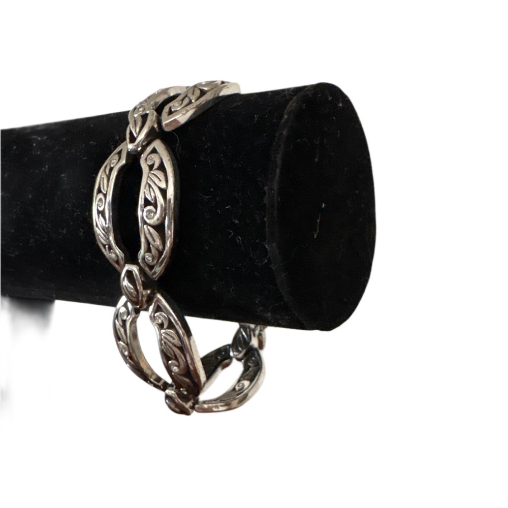 Brighton Silver Adjustable Bracelet with Leaf Motif - Picture 3 of 4